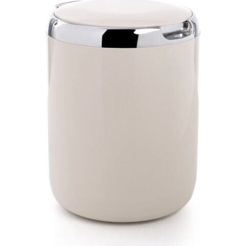 Primanova Tezgah Üstü Plastik Kapaklı Çöp Kovası 3 lt Bej M-E29-09-P