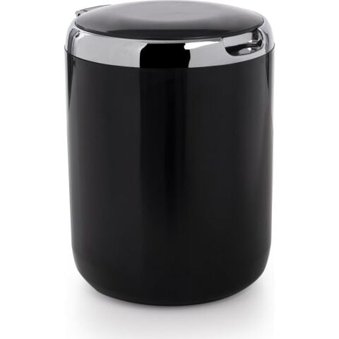 Primanova Tezgah Üstü Plastik Kapaklı Çöp Kovası 3 lt Siyah M-E29-06-P