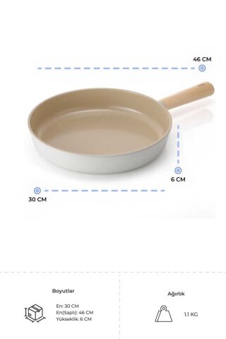 FİKA DİKDÖRTGEN ALUMİNYUM TAVA 30CM BEJ