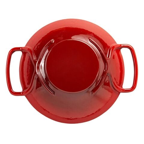 Sürel Wok Tava 35 Cm Kırmızı Demir Döküm