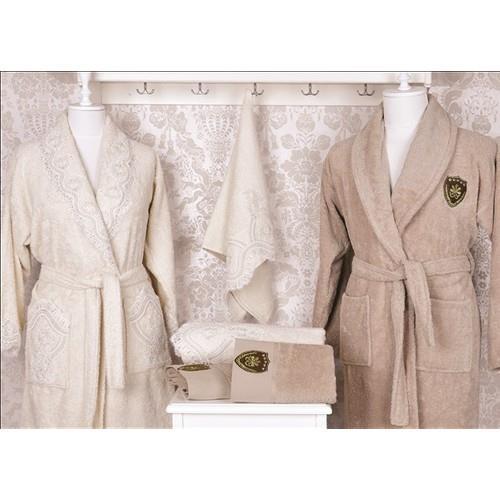 MINTEKS 6 LI %100 PAMUK BORNOZ AİLE SETİ KAHVE - YAVRUAĞZI