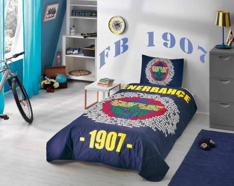 TAÇ LİSANSLI YATAK ÖRTÜSÜ SETİ FENERBAHÇE MARŞLI LOGO