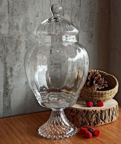 ACAR KAPAKLI CAM SAKLAMA KABI VAZO