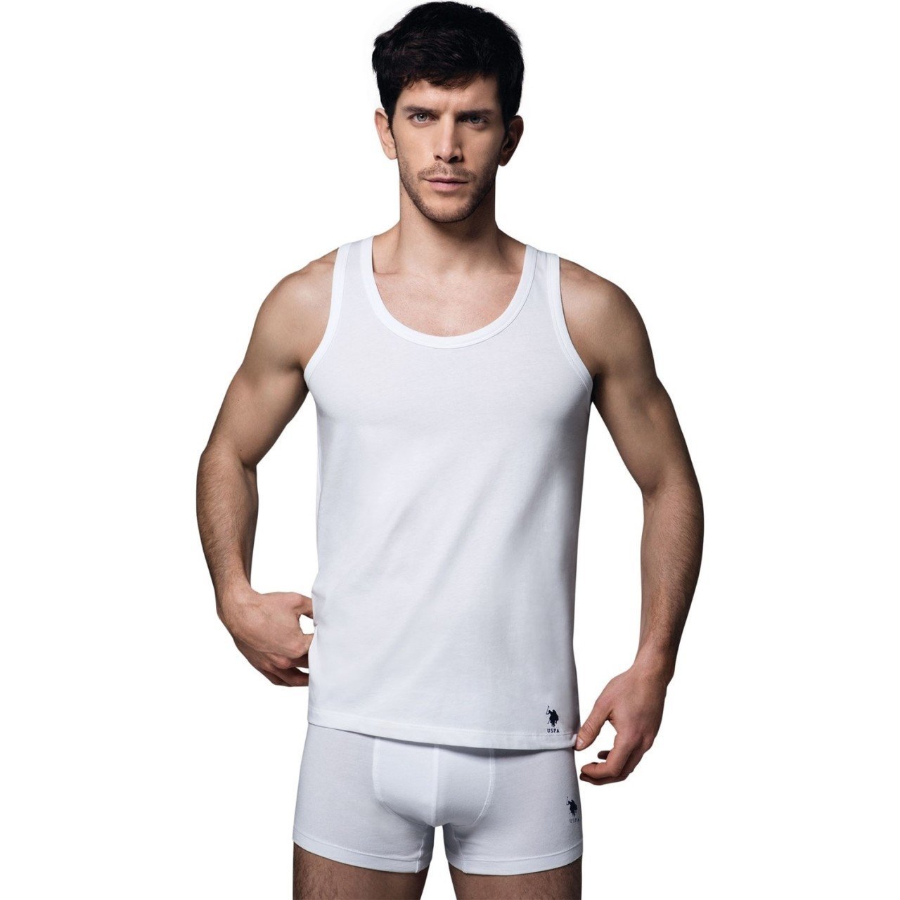 Us Polo 80188 Erkek 2 Li Atlet Beyaz