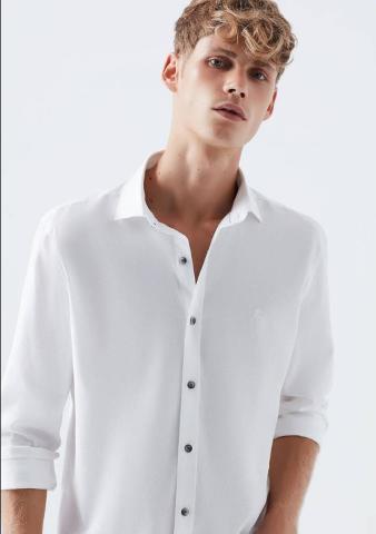 MAVI Uzun Kol Beyaz Gömlek - Dar Kesim