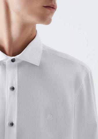 MAVI Uzun Kol Beyaz Gömlek - Dar Kesim