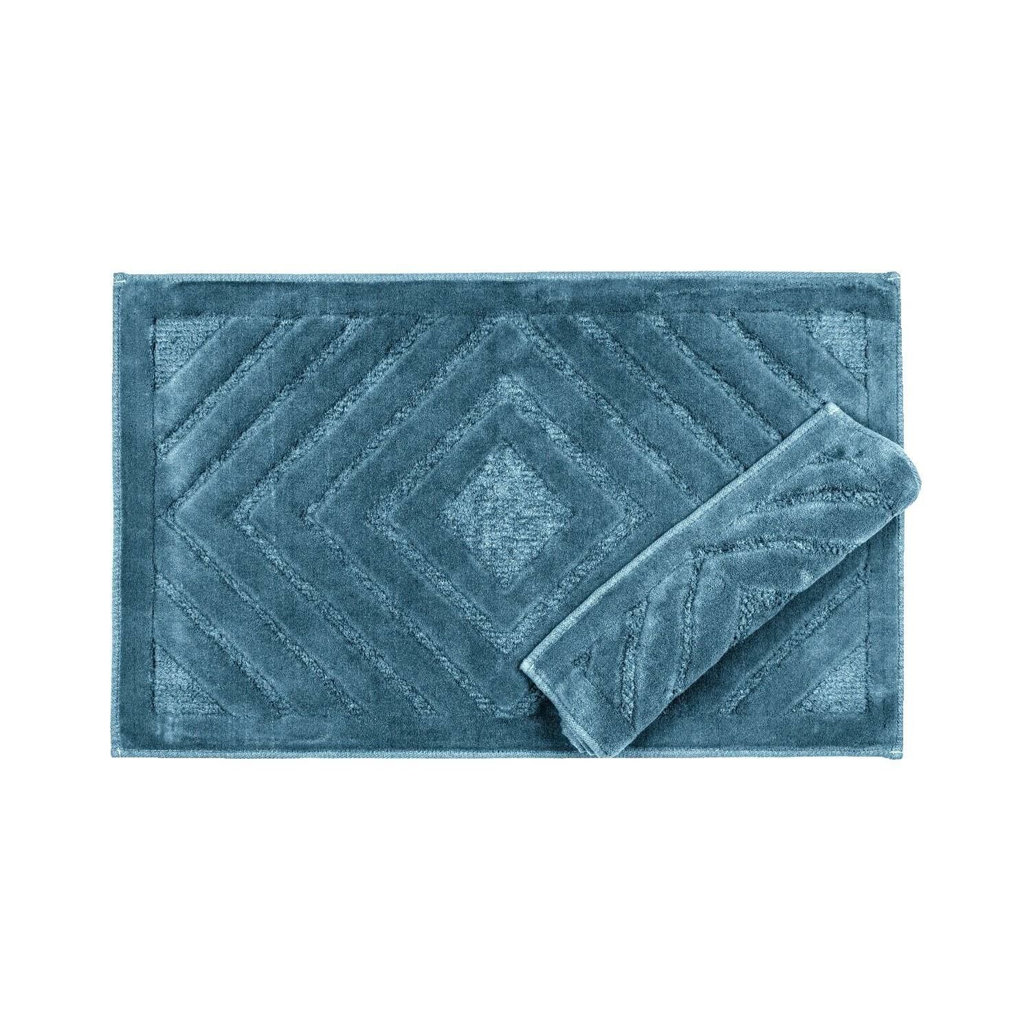 Maco Cotton Pamuklu 2'li Banyo Klozet Takımı 2266.1018 Mavi