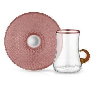 KOLEKSİYON DERVISH SERPANTİN KULPLU ÇAY SETİ ROSE GOLD