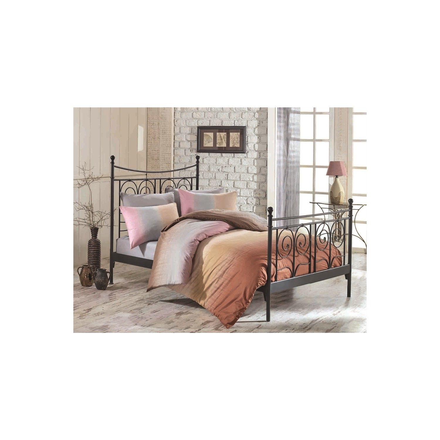 Majoli Çift Kisilik Ranforce Nevresim Takimi Colorful Kahve