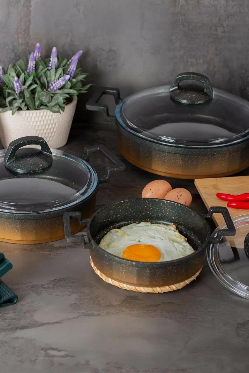 Acar Nose Cast Prestıge 3 Parça Sahan Set Zümrüt