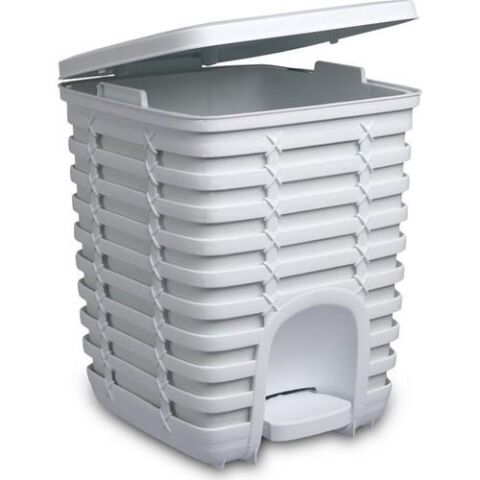 PRIMANOVA PALM PEDALLI ÇÖP KOVASI 9 LT - BEYAZ