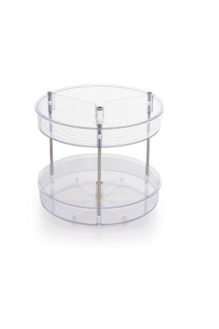 PRİMANOVA ELPİDA İKİ KATLI DÖNER RAF - ŞEFFAF M-E64-16