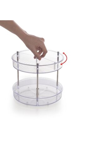 PRİMANOVA ELPİDA İKİ KATLI DÖNER RAF - ŞEFFAF M-E64-16