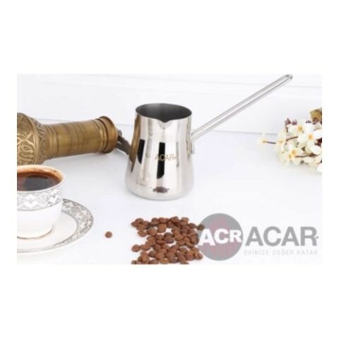 Acar Huni Tel Sap Paslanmaz Çelik Cezve 0,5 Lt.