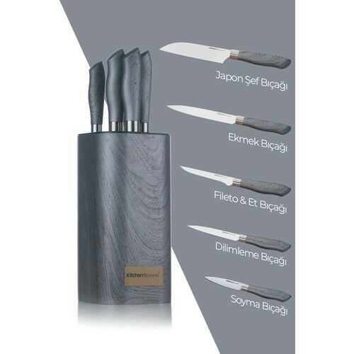 Acar Porto 6 Parça Standlı Bıçak Takımı