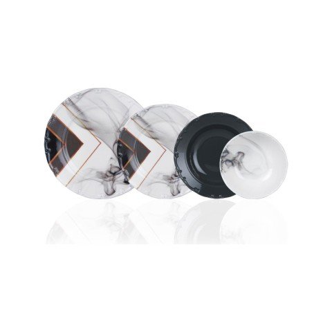 Acar Royal 6 Kişilik 24 Parça Porselen Yemek Takımı XTL-011988/1