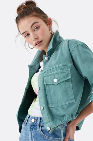 MAVİ CEPLİ CEKET ÇAĞLA YEŞİLİ