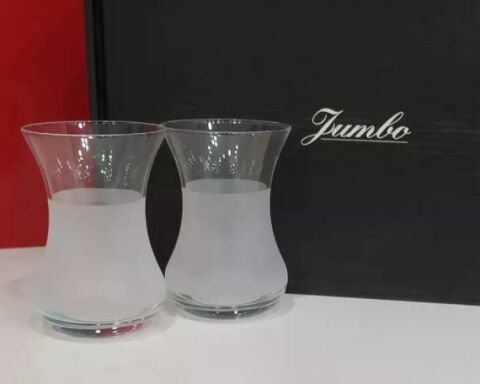 Jumbo Fashion Sablajlı Yarı Mat Çay Bardak 6'lı