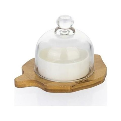 ACAR BAMBU TABAKLI PORSELEN SERVİS TABAĞI