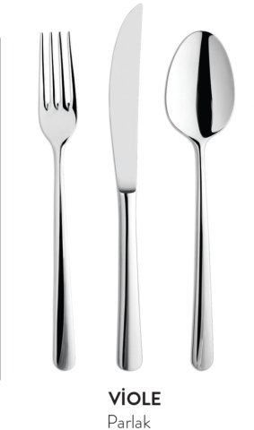 AR YILDIZ 60 PARÇA PARLAK VİOLE ÇATAL KAŞIK BIÇAK SETİ