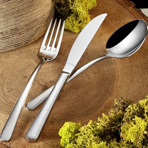 AR YILDIZ 60 PARÇA PARLAK VİOLE ÇATAL KAŞIK BIÇAK SETİ