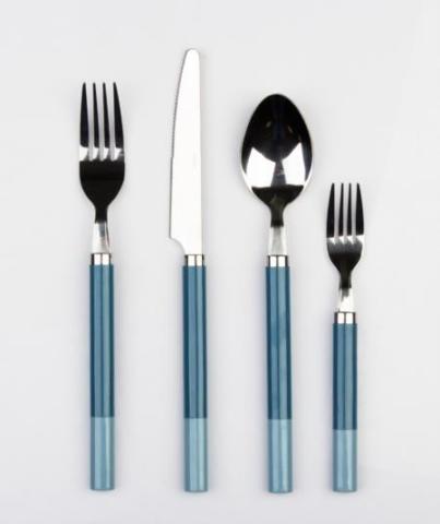 Acar 24 Parça Çatal Kaşık Bıçak Seti Açık Mavi