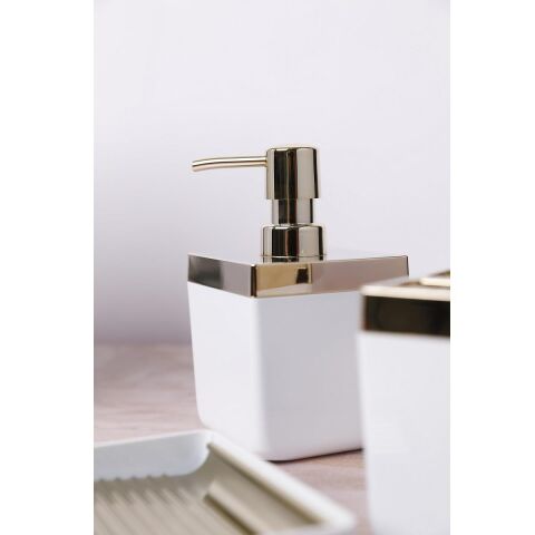 Primanova Toskana 5 Parça Banyo Seti Beyaz Altın Kaplamalı M-SAS01-01A