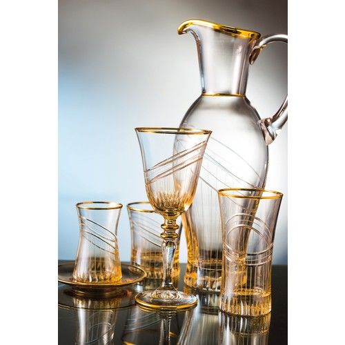 Kcd Seremoni Kahve 31 Parça Cam Sofra Sunum Çeyiz Seti Su Bardak Takımı Kesme El Dekor