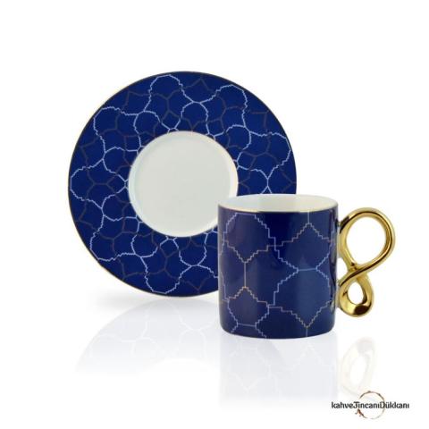 ACAR KAHVE FİNCAN TAKIMI SİYAH-MAVİ-BEYAZ