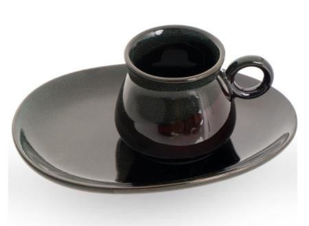 ACAR Color 6'lı Porselen Kahve Fincan Takımı SYT-010928 Siyah
