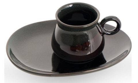 ACAR Color 6'lı Porselen Kahve Fincan Takımı SYT-010928 Siyah