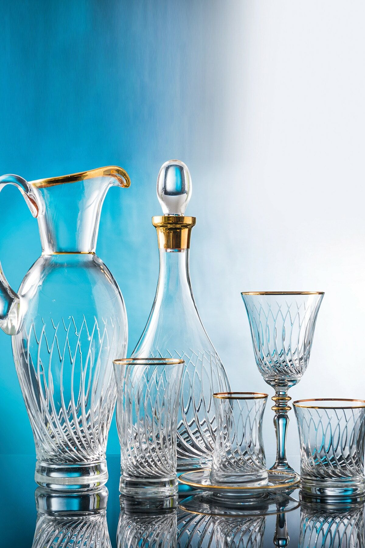 Kcd Daren Altın 61 Parça Su Takımı Sofra Seti