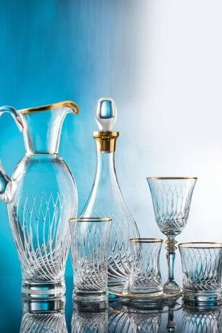 Kcd Daren Altın 61 Parça Su Takımı Sofra Seti