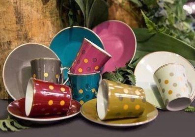 Lucky Art Puantiyeli 6lı Kahve Fincanı LYHD041