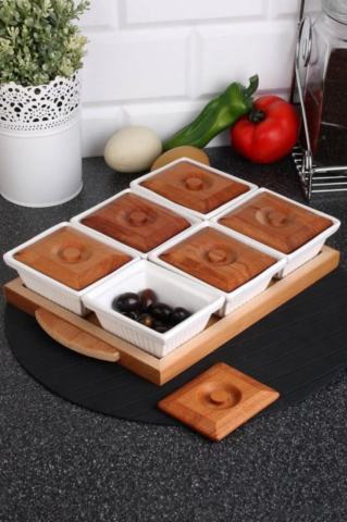 Cooker Lüx Ahşap Kapaklı Kahvaltılık