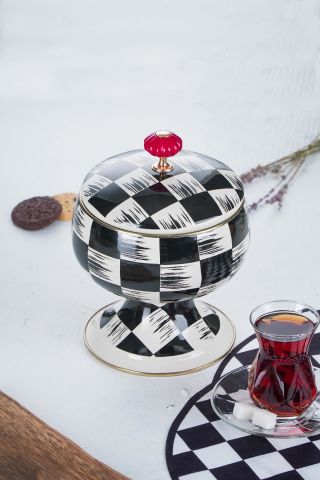 Qualita King Emaye Kapaklı Şekerlik