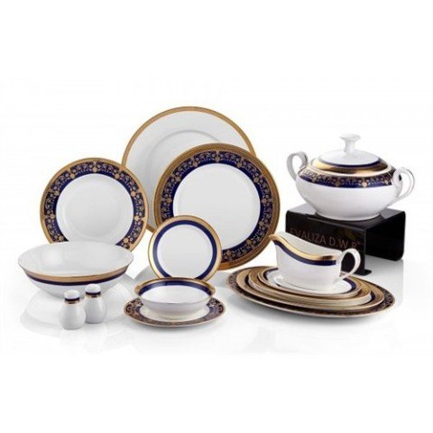 Koleksiyon Cassandra İngiliz Bone Chına 85 Parça 12 Kişilik Yemek Takımı