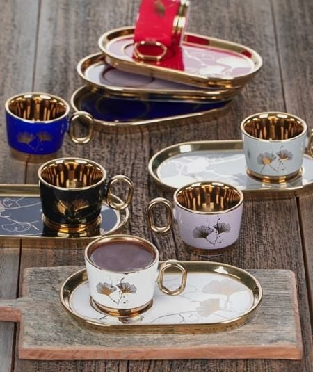 Acar Hera 6 Kişilik Porselen Kahve Fincanı Takımı