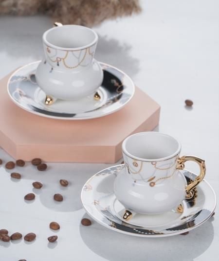 Acar Day Dream 2 Kişilik Porselen Kahve Fincanı Takımı - 90 ml MXG-011836