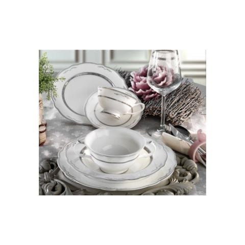 Aryıldız 83 Parça  Prestige Bone Porselen 12 Kişilik Yemek Takımı AR30038