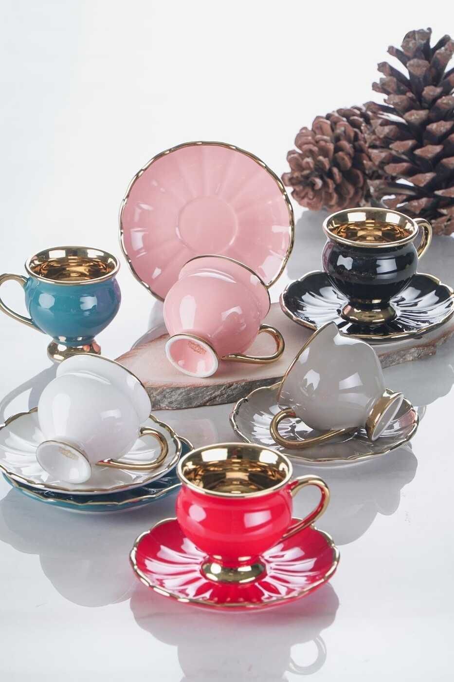 Acar Porselen Madısıon Porselen 6 Lı Kahve Fincan Takımı HYF-012092