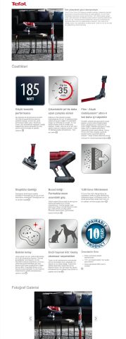Tefal TY9679WO X-Force Flex 8.60 Animal Care Kablosuz Dikey Şarjlı Süpürge - 2211400886