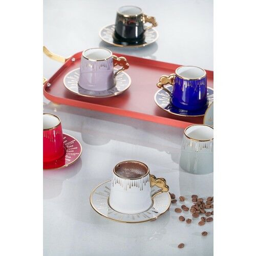 Acar Dione 6 Kişilik Porselen Kahve Fincanı Takımı SCT-21-0242