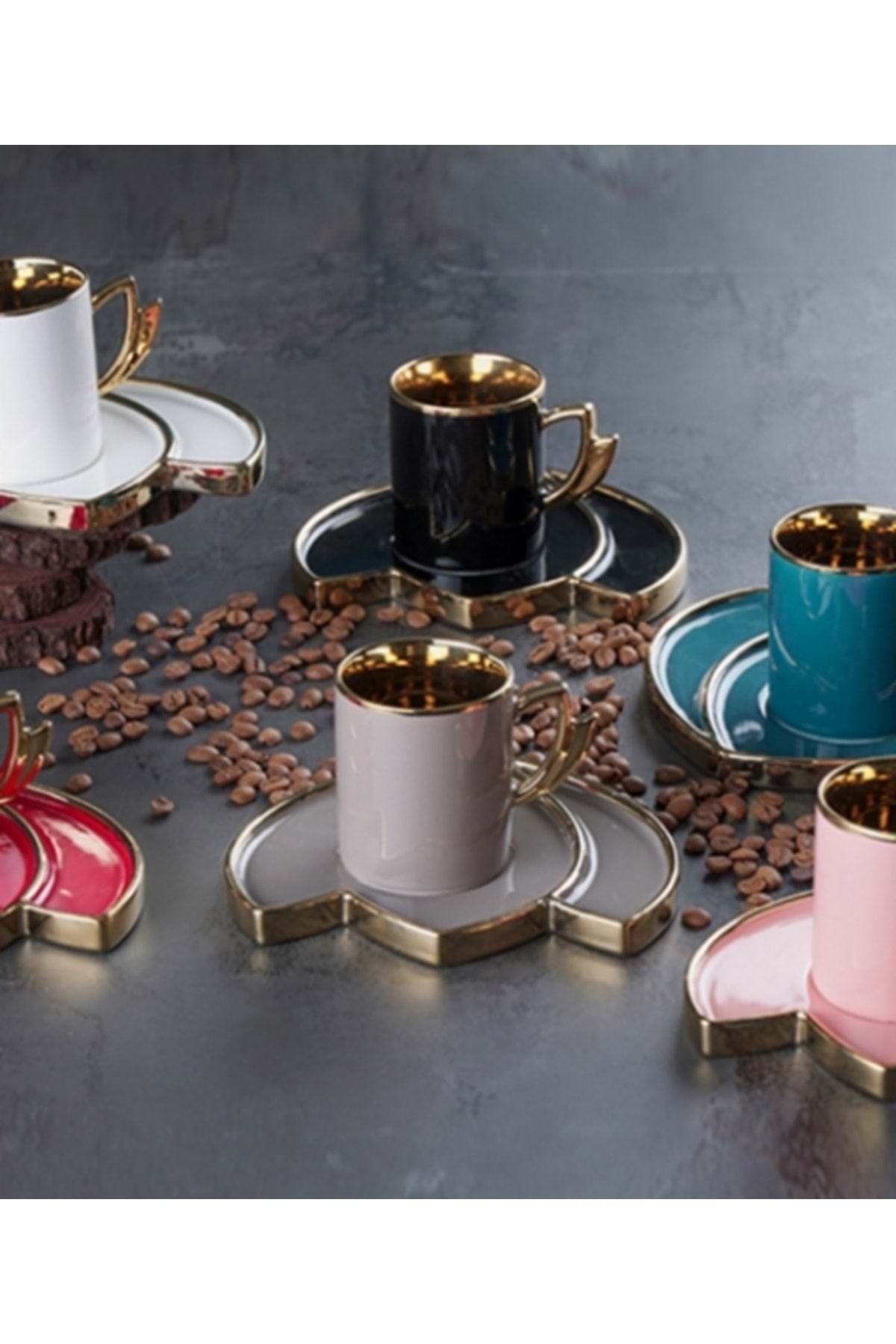 Acar Song Porselen 6 Lı Kahve Fincan Takımı Syt-21-0096