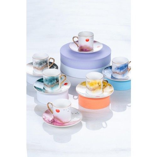 Acar Bonita 6lı Porselen Kahve Fincan Takımı SYT-21-0051