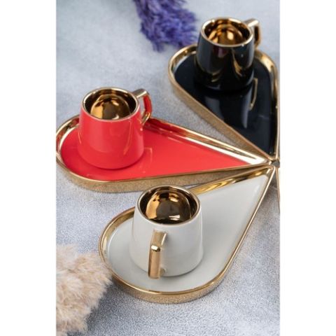 Acar Loverica Porselen 6 Kişilik Kahve Fincan Takımı ZNP-011820/6