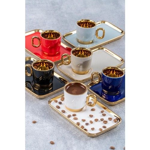 Acar Lorenzo 6lı Porselen Kahve Fincanı Takımı