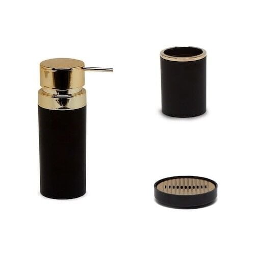 Primanova Lenox 3 Parça Siyah Altın Çerçeveli