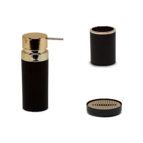 Primanova Lenox 3 Parça Siyah Altın Çerçeveli