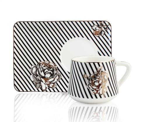 ACAR PORSELEN 6 LI KAHVE FİNCAN TAKIMI 80 ML KAI-011258-Çizgiler